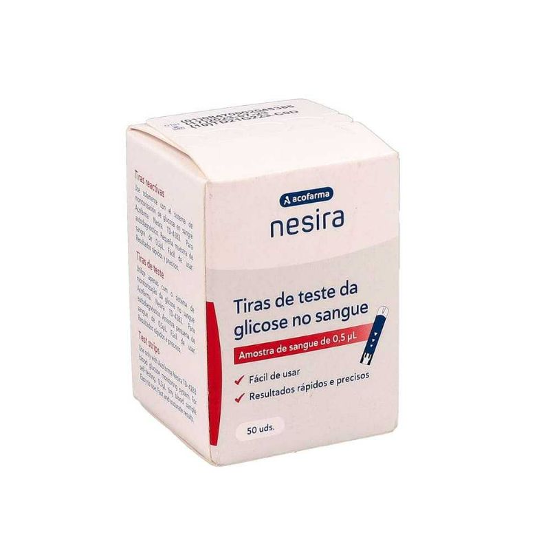 ACOFARMA TIRAS REACTIVAS DE GLUCOSA EN SANGRE NESIRA 50 TIRAS