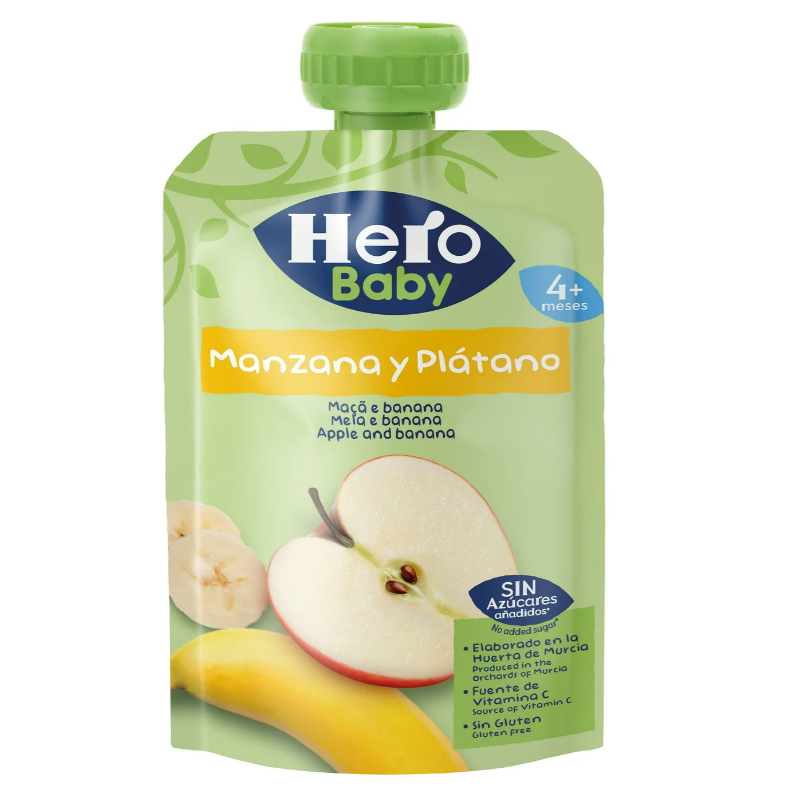 HERO BABY MANZANA Y PLATANO 1 BOLSA 100 G