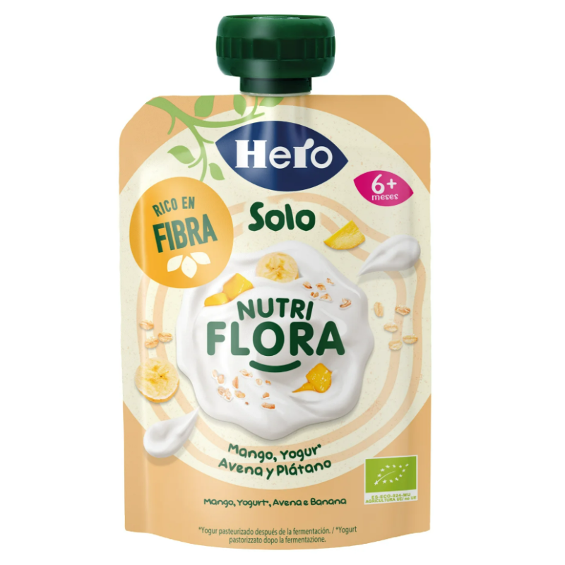 HERO SOLO 1 BOLSITA 100 G SABOR MANGO PLATANO Y YOGUR