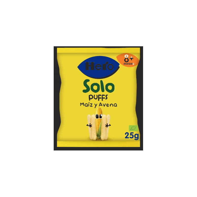 HERO SOLO PUFFS 1 BOLSA 25 G SABOR AVENA Y MAIZ