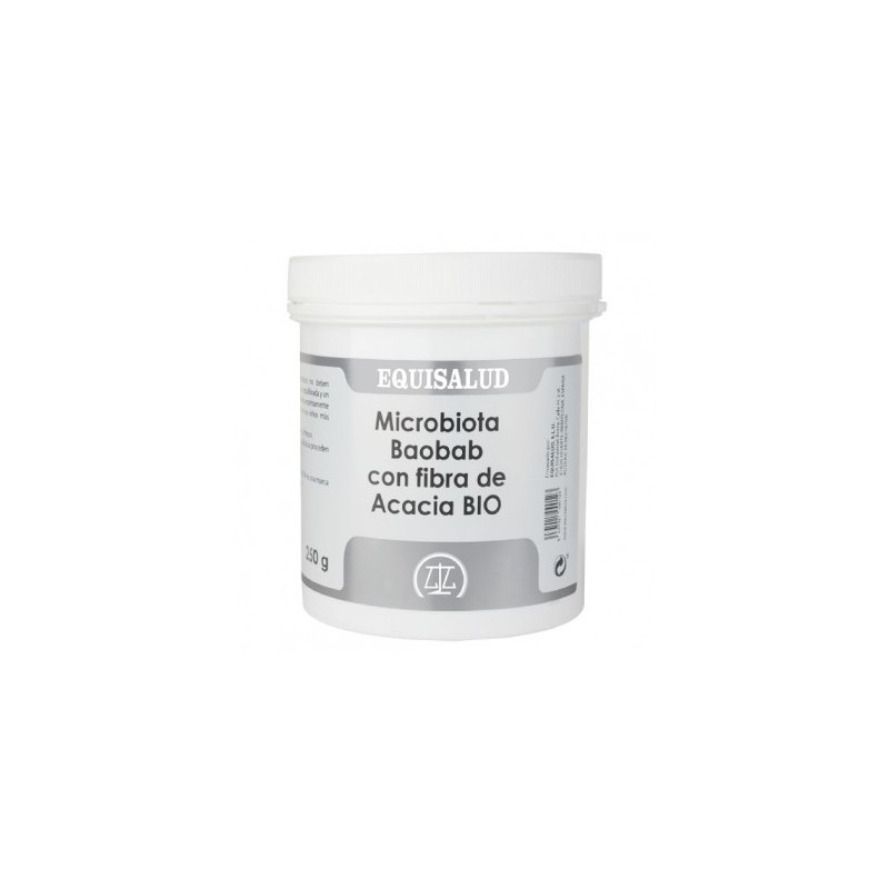 microbiota baobab con fibra de acacia bio de equisalud, 250 gr.