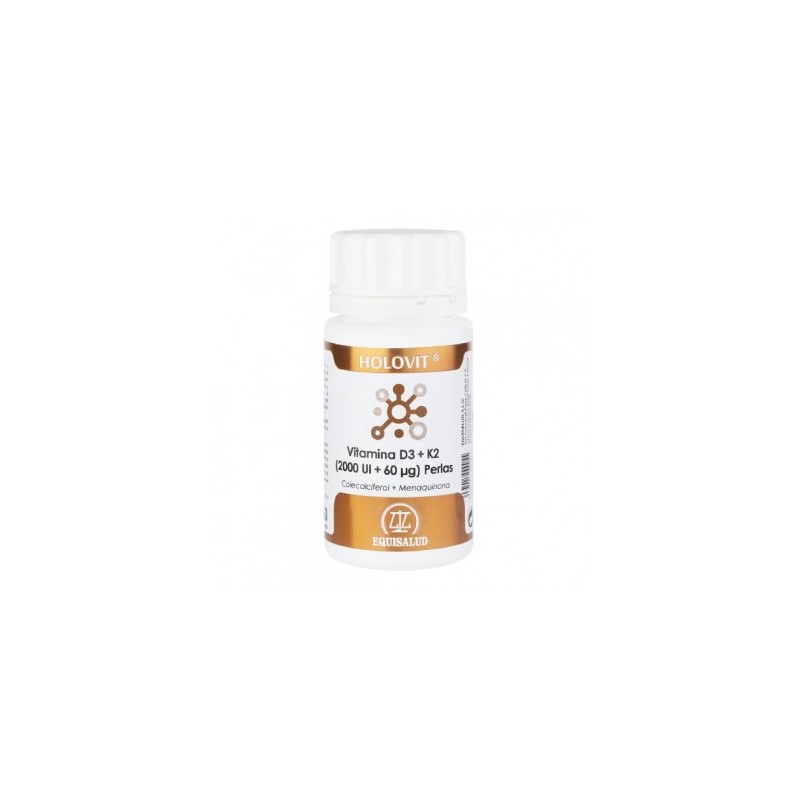 holovit vitamina d3 2.000 ui + k2 60 µg de equisalud, 50 perlas