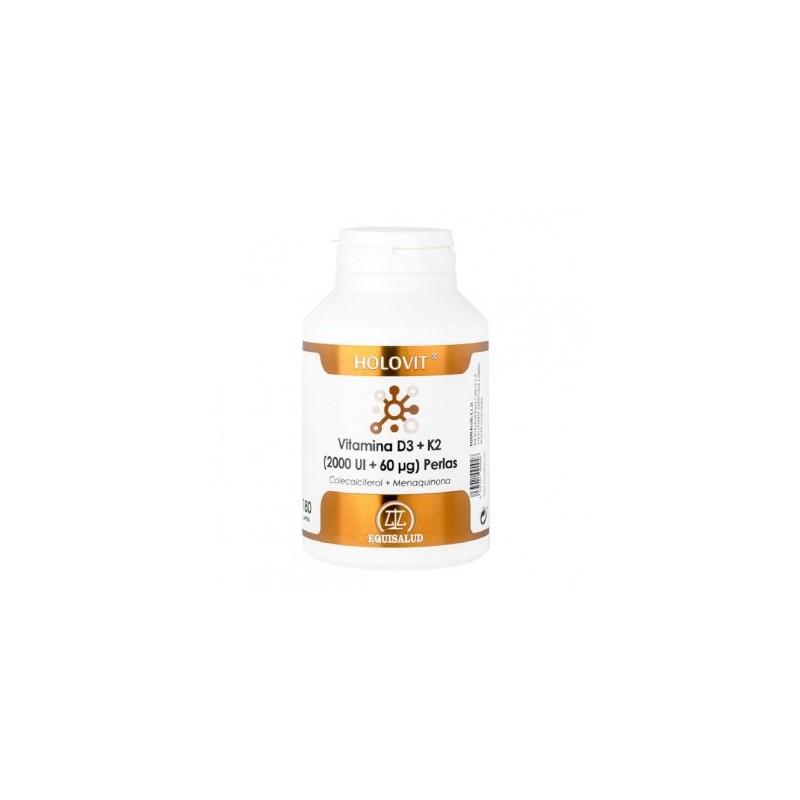 holovit vitamina d3 2.000 ui + k2 60 µg de equisalud, 180 perlas