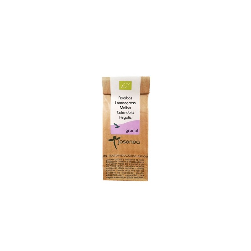 té rooibos, lemongrass, melisa, caléndula y regaliz granel de josenea, 50gr