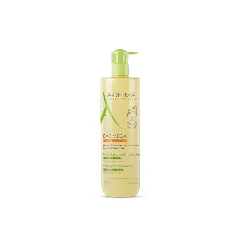 A-DERMA EXOMEGA CONTROL ACEITE LIMPIADOR EMOLIENTE ECO 1 ENVASE 750 ML