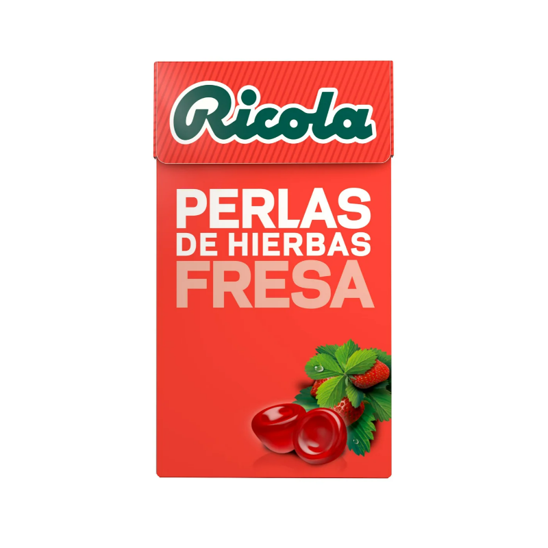 RICOLA PERLAS SIN AZUCAR 1 ENVASES 25 G SABOR FRESA