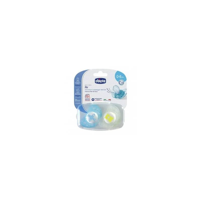 CHICCO PHYSIOFORMA AIR SILICONA AZUL 2-6 M 2 UDS