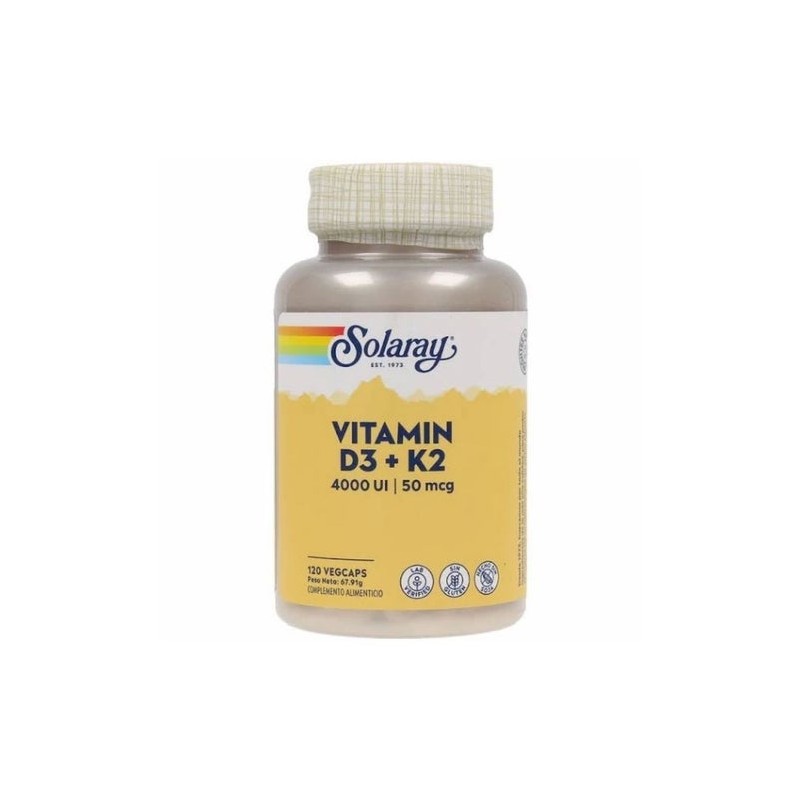 Solaray Vitamina D3 +K2 4000UI 120caps