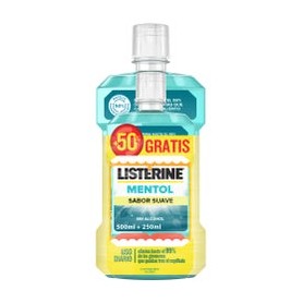 Listerine Mentol Sabor Suave 500+250ml
