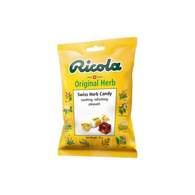 Ricola hierbas caramelos sin azúcar 70g