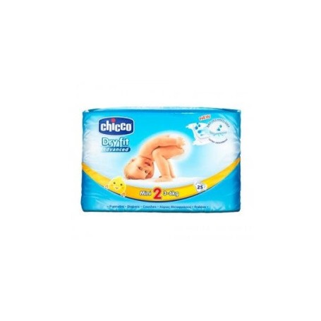 Chicco Pañales Dry Fit Advanced T2 3-6kg 25 Unidades
