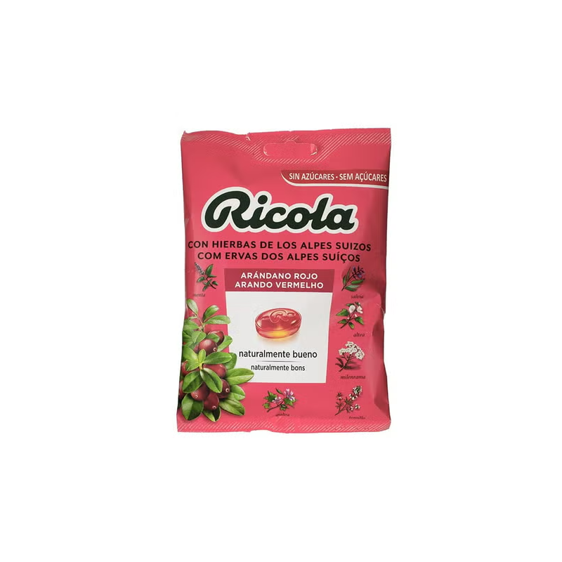 RICOLA CARAMELOS SIN AZUCAR BOLSA ARANDANO 70GR