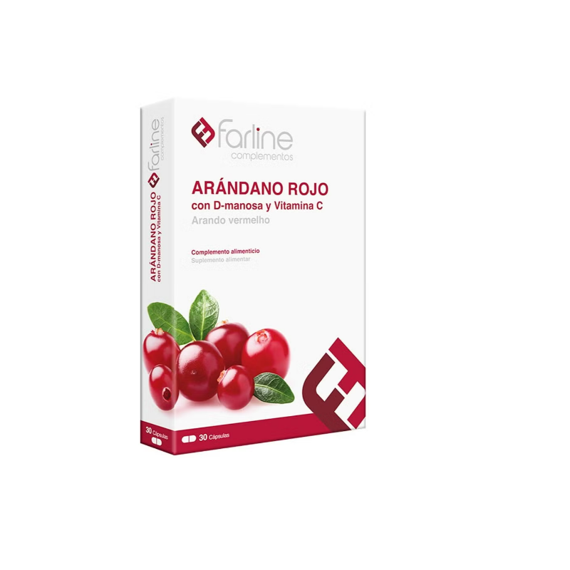 FARLINE COMPLEMENTOS ARANDANO ROJO + VITAMINA C + D-MANOSA 30 CAPSULAS