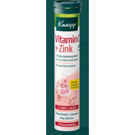 KNEIPP VITAMINA C + ZINC 20 COMPRIMIDOS EFERVESCENTES SABOR LIMON