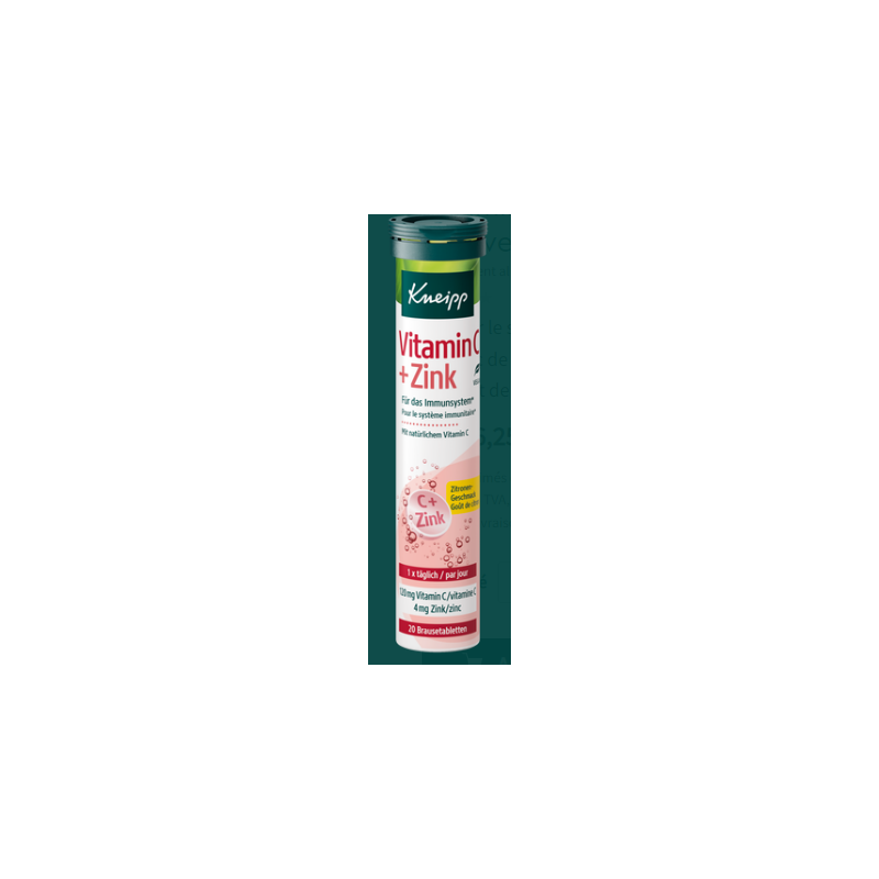 KNEIPP VITAMINA C + ZINC 20 COMPRIMIDOS EFERVESCENTES SABOR LIMON