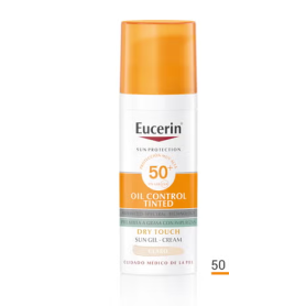 EUCERIN SUN PROTECTION SPF 50+ OIL CONTROL TINTED 1 TUBO 50 ML COLOR CLARO