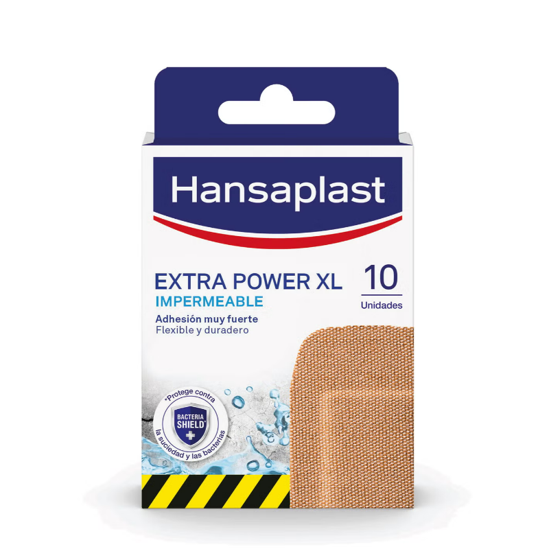 HANSAPLAST EXTRA POWER XL APOSITO ADHESIVO 10 UNIDADES 95 X 50 MM