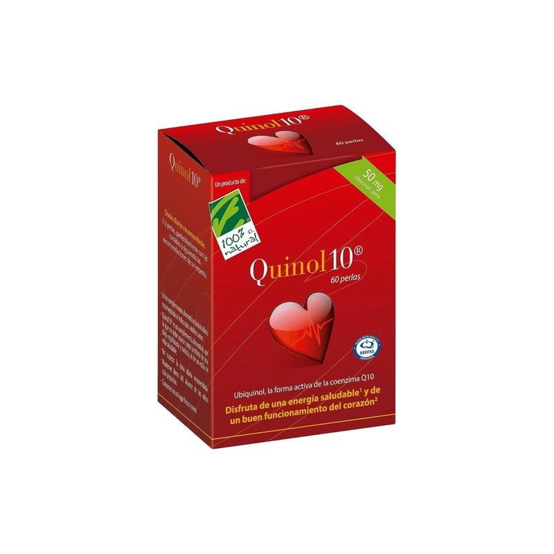 100% Natural Quinol 10 30 cápsulas de 100mg de Ubiquinol