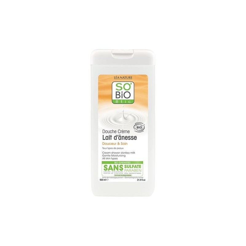 So'Bio Gel de Ducha Hidratación Suave Leche de Burra 650ml