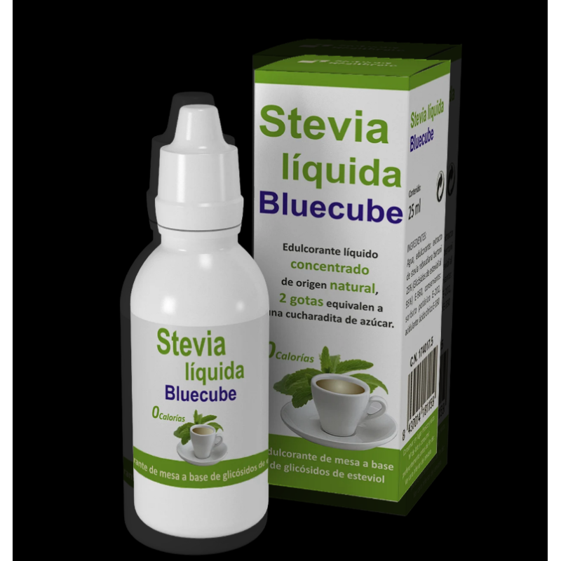 STEVIA LIQUIDO GOTAS BLUECUBE EDULCORANTE 1 ENVASE 25 ML