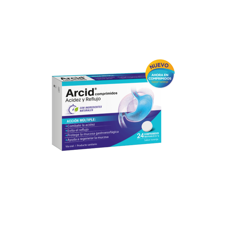 ARCID 24 COMPRIMIDOS MASTICABLES SABOR NARANJA