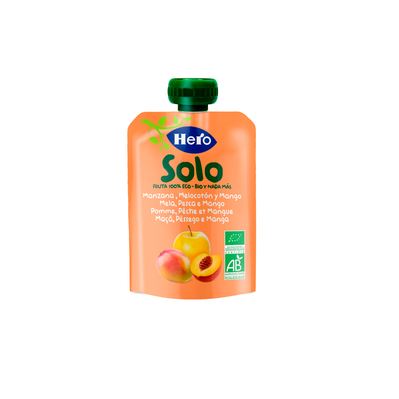 HERO SOLO 1 BOLSITA 100 G SABOR MANZANA MELOCOTON Y MANGO