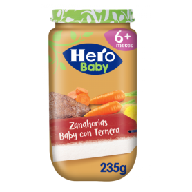 HERO BABY ZANAHORIAS BABY CON TERNERA 1 TARRO 235 G