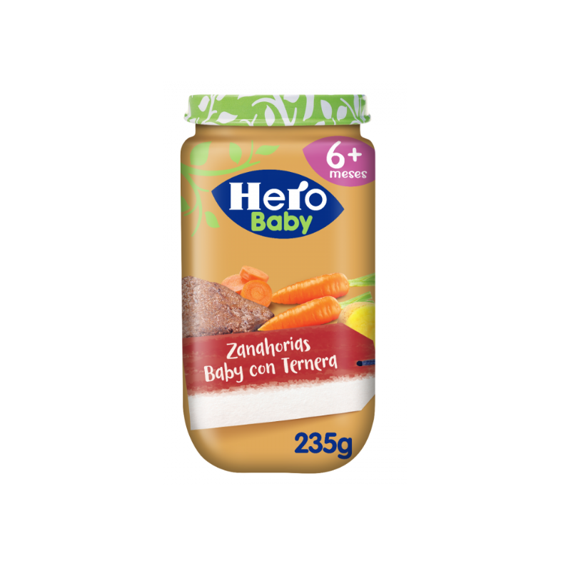 HERO BABY ZANAHORIAS BABY CON TERNERA 1 TARRO 235 G