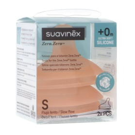 SUAVINEX TETINA ZERO ZERO +O MESES T-S 2UNID