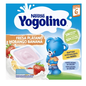 NESTLE YOGOLINO FRESA PLATANO SIN AZUCARES 4 ENVASES 100 G