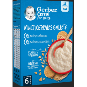 GERBER MULTICEREALES GALLETA 0% 0% AZUCARES 1 ESTUCHE 270 G