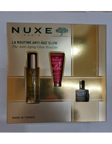 NUXE. COFRE RUTINA ANTI AGE GLOW. SUPER SERUM 30ML NERVILLANCE LIFT GLOW 15ML +HUILE PRODIGEUS 10 ML