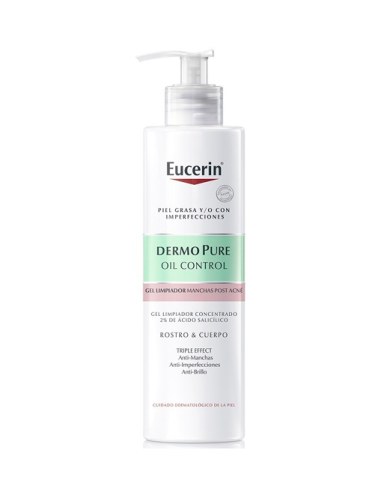 EUCERIN DERMOPURE GEL LIMPIADOR CONCENTRADO TRIPLE EFECTO 1 ENVASE 400 ML