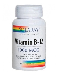 SOLARAY VITAMINA B-12 + ACID FOLIC  90COMP