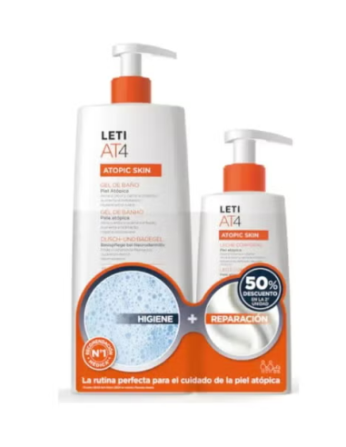 LETIAT4 PACK GEL DE BAÑO 750 ML + LECHE CORPORAL 250 ML 50% DESCUENTO