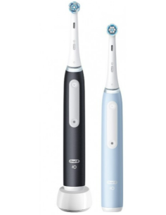 CEPILLO DENTAL ELECTRICO ORAL-B IO3 DUO MATT ICE 2 UNIDADES COLOR AZUL Y NEGRO