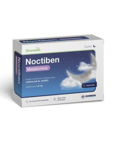 BENSANIA NOCTIBEN MELATONINA 30 COMPRIMIDOS MASTICABLES SABOR FRUTOS DEL BOSQUE