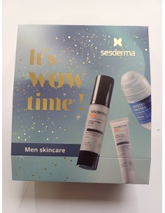 SESDERMA PACK MEN SKINCARE. LOCION FACIAL REVITALIZANTE 50ML+CONTORNO OJOS 15ML+DESODORANTE ROLLON