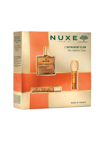 NUXE COFRE HUILE PRODIGIEUSE OR 50 ML+ROLL&GLOW+REVE DE MIEL