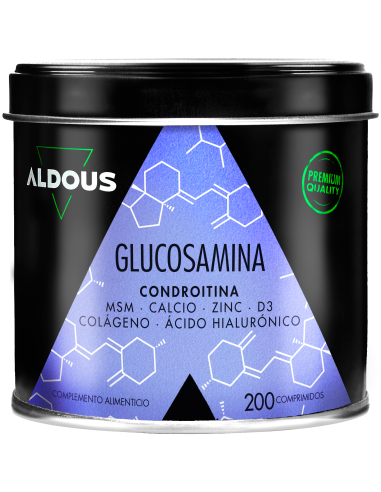 Aldous Glucosamina con Condroitina, MSM, Vitaminas y Minerales