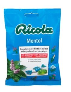 RICOLA CARAMELOS SIN AZUCAR 1 BOLSA 70 G SABOR MENTOL