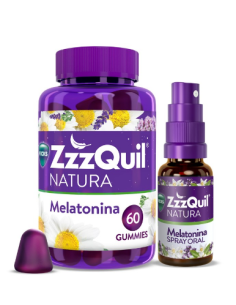 ZZZQUIL NATURA 60 GUMMIES + 1 SPRAY 30 ML SABOR LAVANDA Y NARANJA PACK