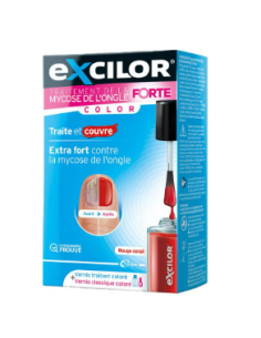 EXCILOR FORTE + ESMALTE COSMETICO 1 FRASCO 30 ML COLOR ROJO + 1 ENVASE 8 ML COLOR ROJO