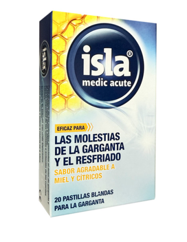 ISLA MEDIC ACUTE 20 PASTILLAS BLANDAS SABOR MIEL Y CITRICOS