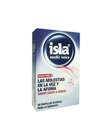 ISLA MEDIC VOICE 20 PASTILLAS BLANDAS SABOR SUAVE CEREZA