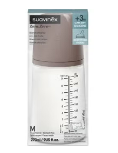 BIBERON ANTICOLICO T SILICONA SUAVINEX + 3 MESES 1 ENVASE 270 ML TALLA M CARAMEL