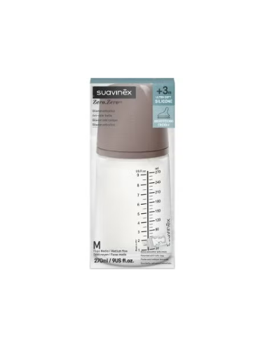 BIBERON ANTICOLICO T SILICONA SUAVINEX + 3 MESES 1 ENVASE 270 ML TALLA M CARAMEL