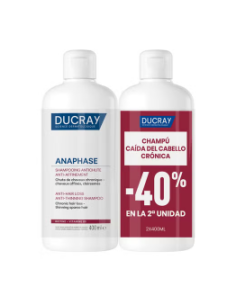 Comprar Pack Anaphase+ Champu Complemento Anticaida Ducray 2 Envases 400 Ml + 400Ml a precio de oferta