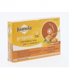 Juanola propolis con hedera, miel, zinc y vitc 24 pastillas de goma