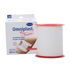 Omniplast esparadrapo blanco de tela 5cm x 5m